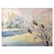 Designart - Rustic Birds On A Tree In Winter Village - Farmhouse Canvas Wall Art Print